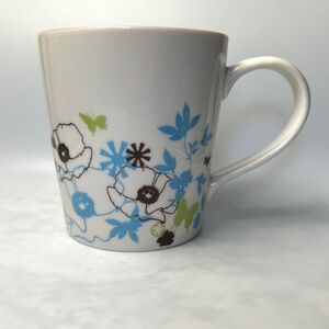 Vntage Starbucks Coffee Mug Flowers and Butterflies 2006